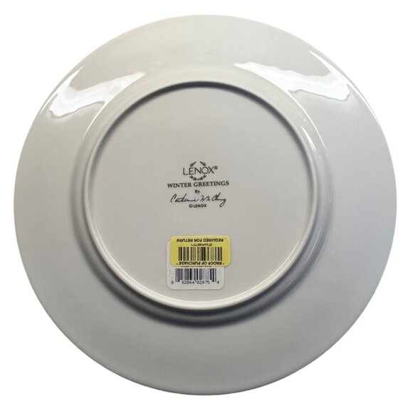 Lenox Winter Greetings Carved Accent Cardinal Plate Catherine McClung 9 1/2" - Picture 6 of 7